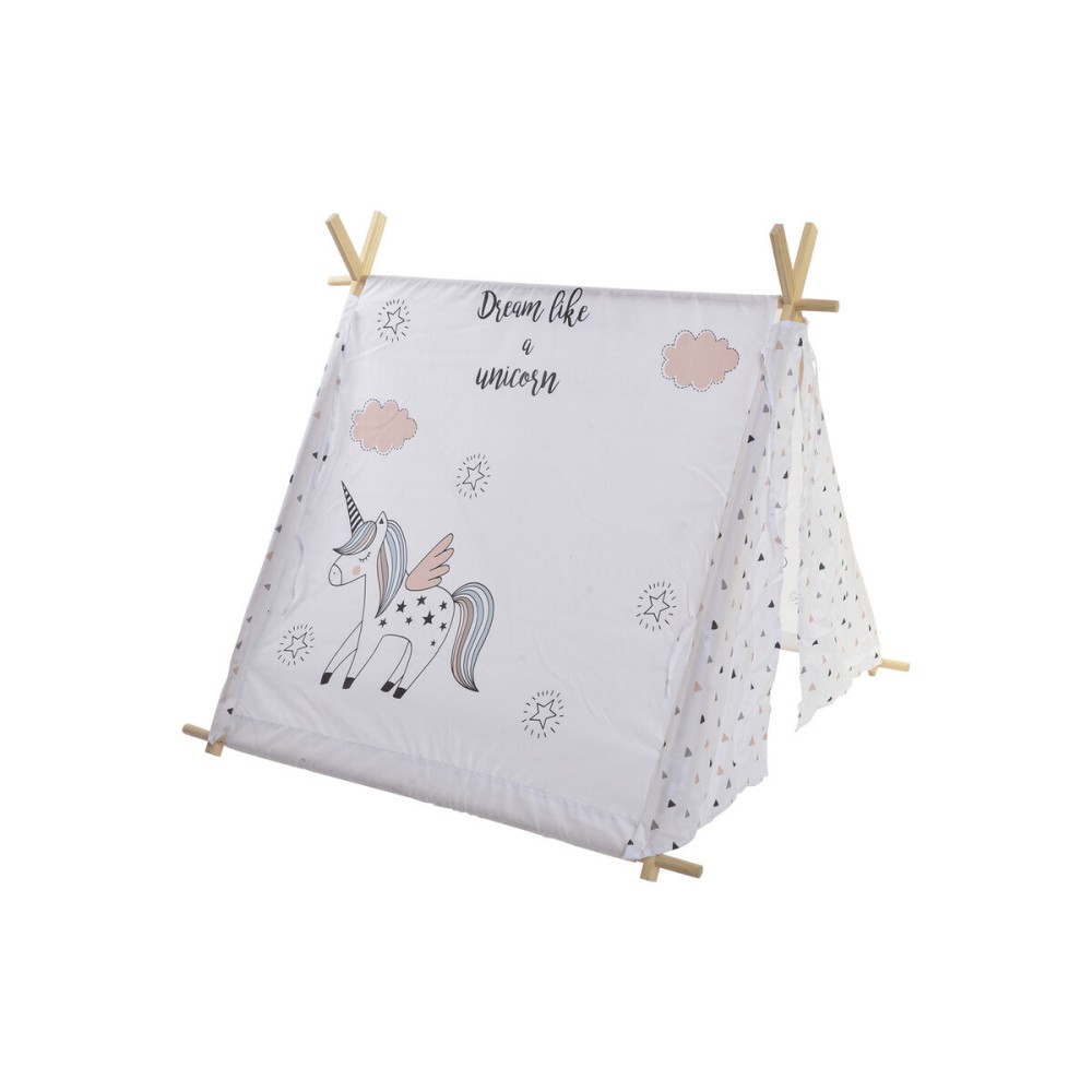 Tent DKD Home Decor Cotton Wood Unicorn (110 x 110 x 106 cm)