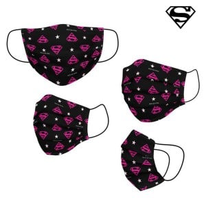 Masque en tissu hygiénique réutilisable DC Super Hero Girls Enfant Noir