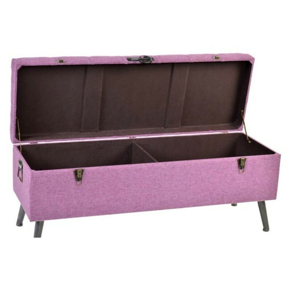 Banquette DKD Home Decor 8424001565399 Multicouleur Fuchsia Métal Bois MDF 120 x 42 x 53 cm