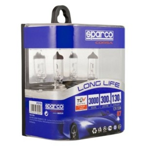 Ampoule pour voiture Sparco Long Life E-Mark H7 12V 55W 3000K