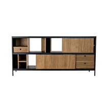 Buffet DKD Home Decor Alvin Noir Naturel Fer Frêne 160 x 40 x 75 cm