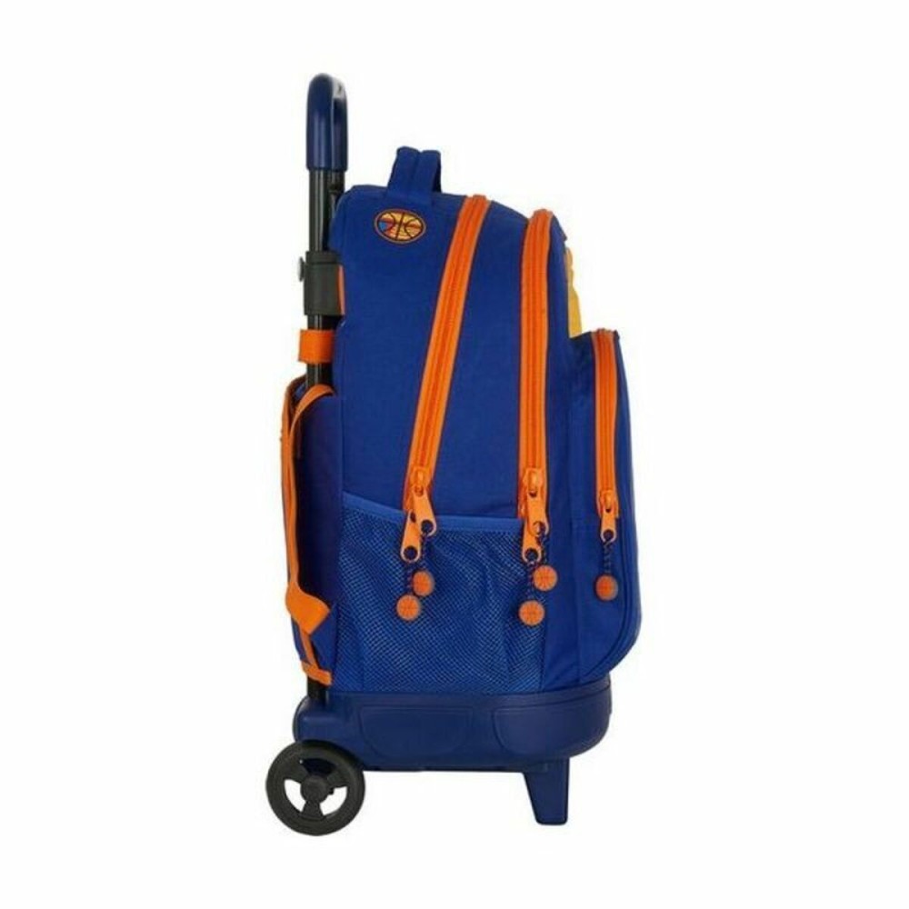 Schulrucksack mit Rädern Compact Valencia Basket M918 Blau Orange (33 x 45 x 22 cm)