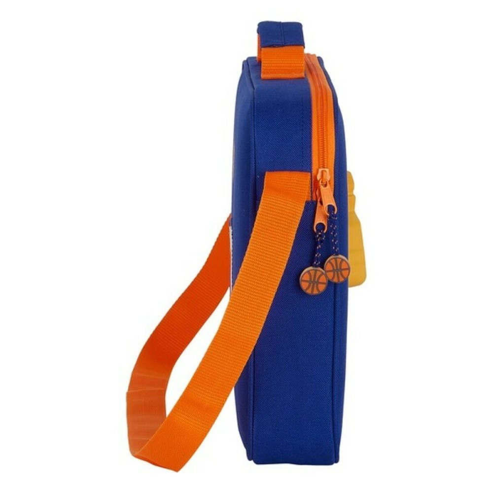 Cartable d'école Valencia Basket Bleu Orange (38 x 28 x 6 cm)