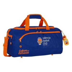 Sports bag Valencia Basket Blue Orange (50 x 25 x 25 cm)