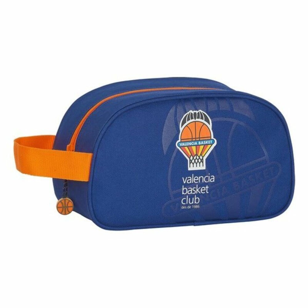 School Toilet Bag Valencia Basket M248 Blue Orange 26 x 15 x 12 cm