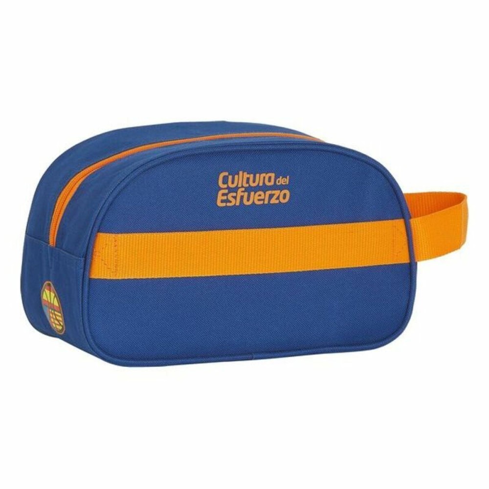 Kulturbeutel für die Schule Valencia Basket M248 Blau Orange 26 x 15 x 12 cm