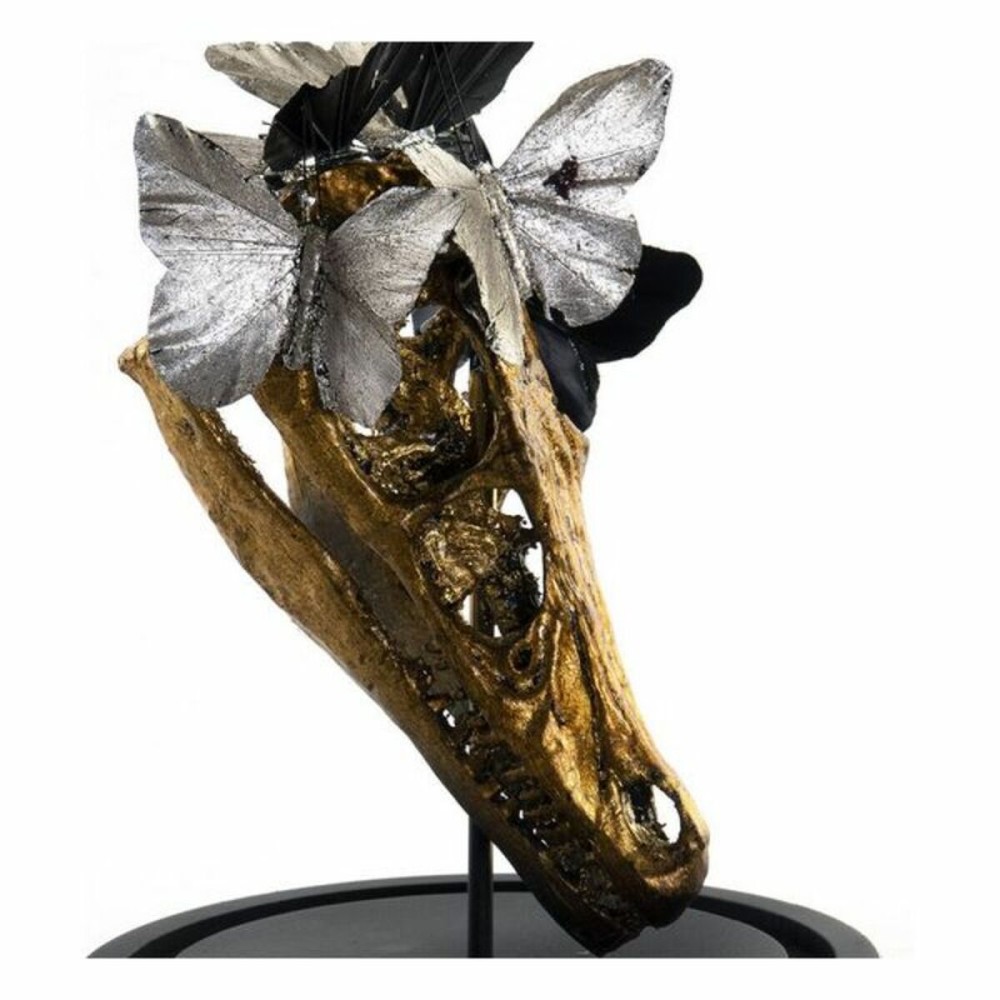 Figurine Décorative DKD Home Decor Noir Doré Papillons 17 x 17 x 26 cm