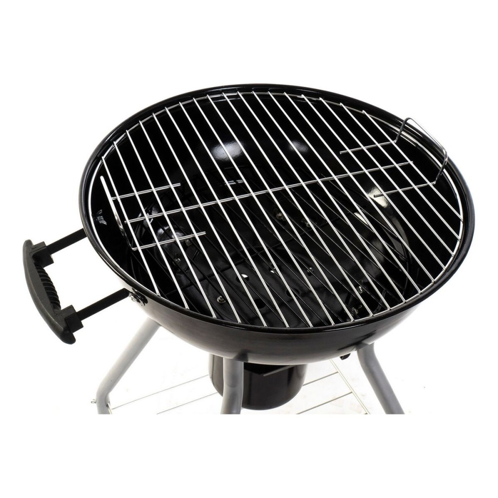 Kohlegrill mit Deckel und Rädern DKD Home Decor Schwarz Metall Kunststoff rechteckig 52,4 x 59 x 91,6 cm