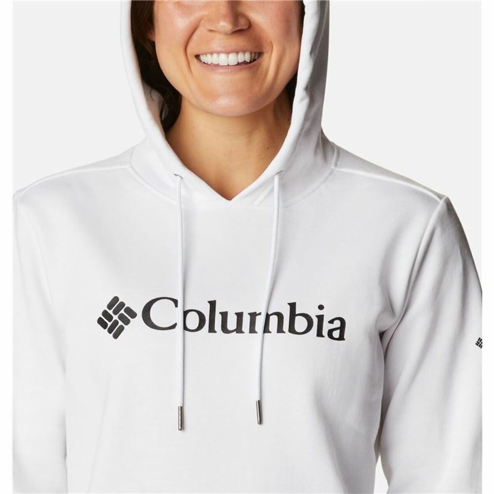 Damen Sweater mit Kapuze Columbia Logo Weiß