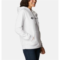 Sweat à capuche femme Columbia Logo Blanc