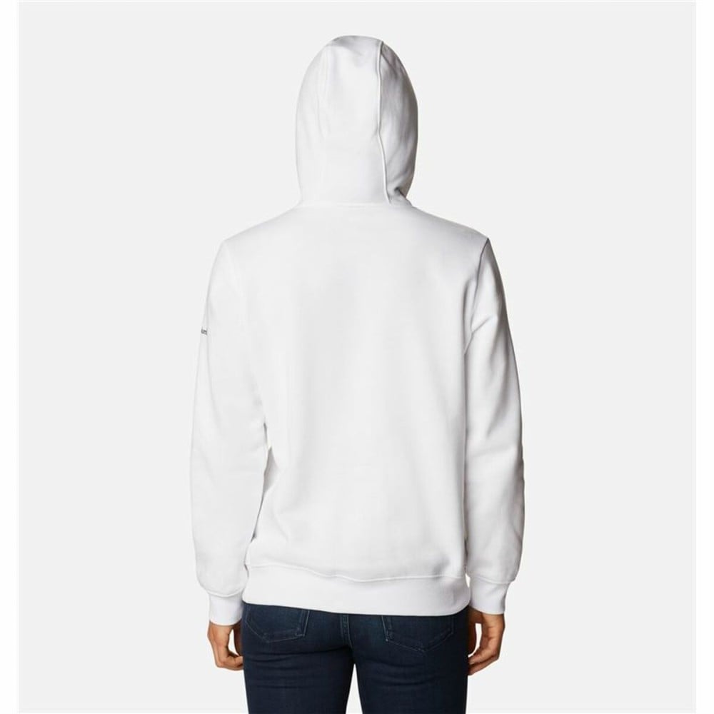 Sweat à capuche femme Columbia Logo Blanc