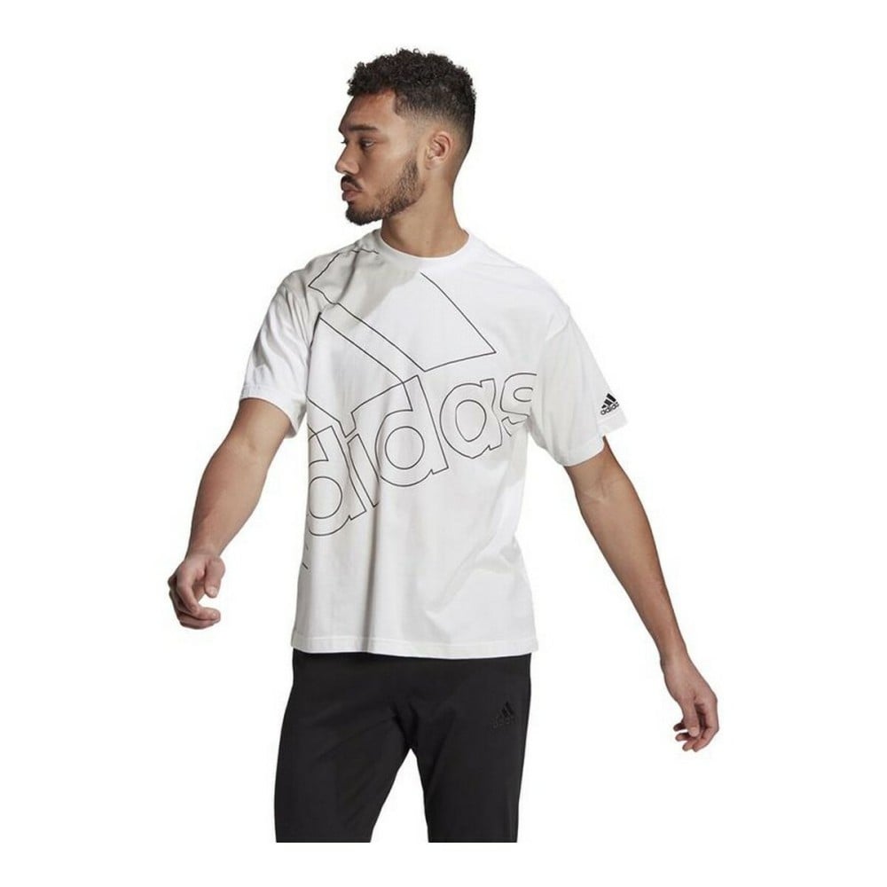 Men’s Short Sleeve T-Shirt Adidas Giant Logo White