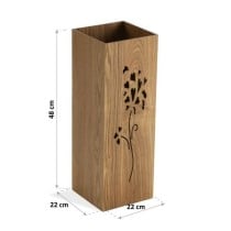 porte-parapluie Fleurs Bois MDF (22 x 48 x 22 cm)