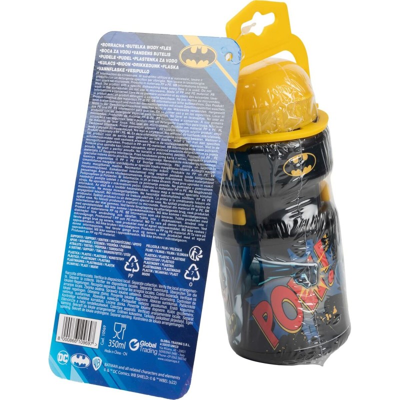 Petite bouteille enfant pour vélo Batman CZ10969 Jaune/Noir 350 ml Jaune