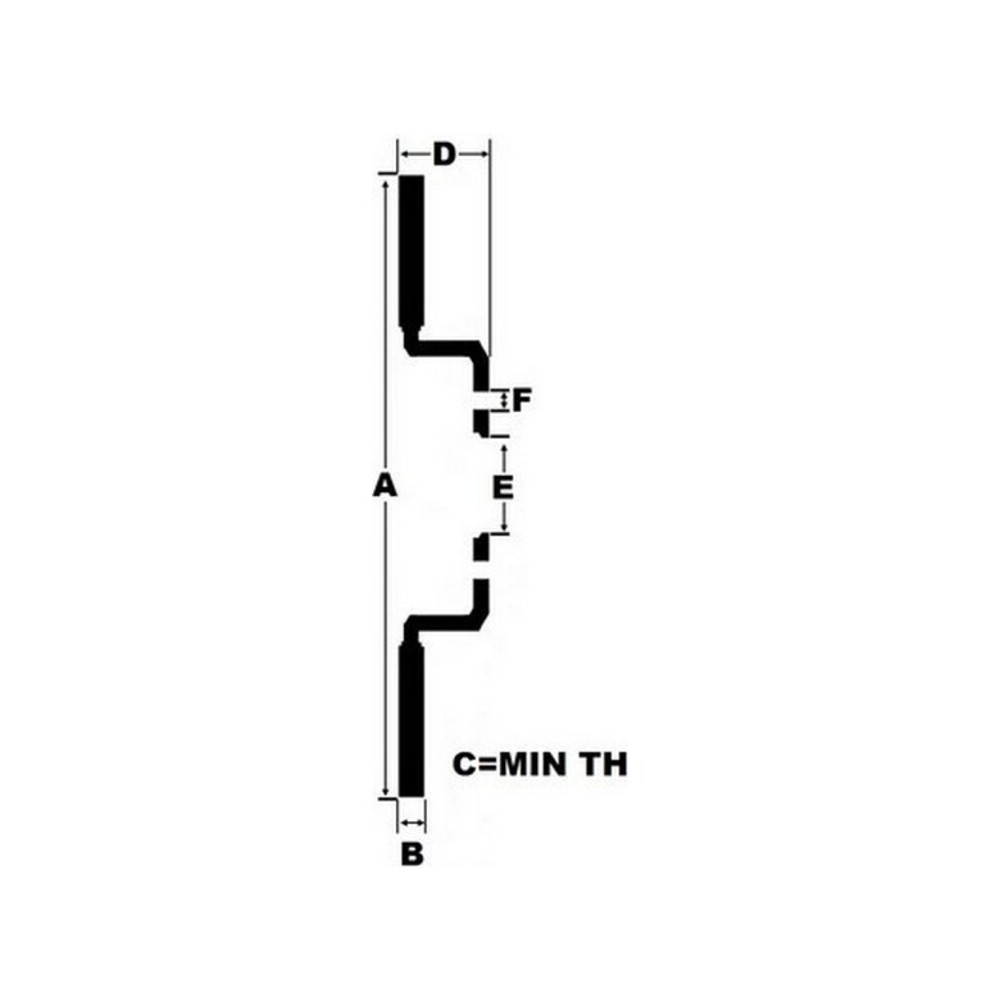 Scheibenbremsen Black Diamond KBD082G12 Belüftung Frontal 12 Streifen