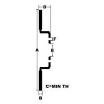 Scheibenbremsen Black Diamond KBD1128G12 Belüftung Frontal 12 Streifen