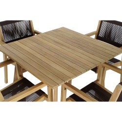 Ensemble Table + 4 Chaises DKD Home Decor 90 x 90 x 75 cm