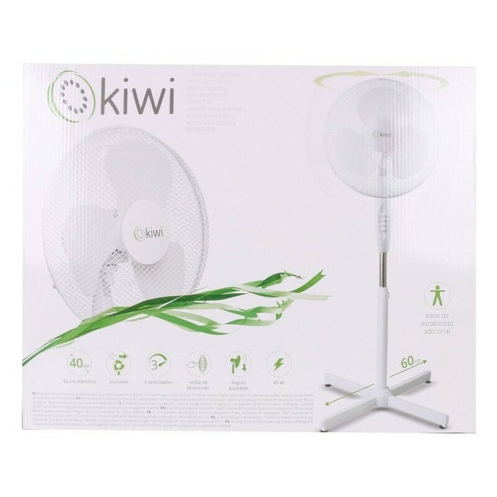 Freistehender Ventilator Kiwi Weiß 45 W (Ø 40 cm)