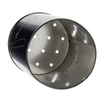 Abtropfbehälter für Besteck Kinvara 92331 Schwarz Silberfarben Metall 1 L