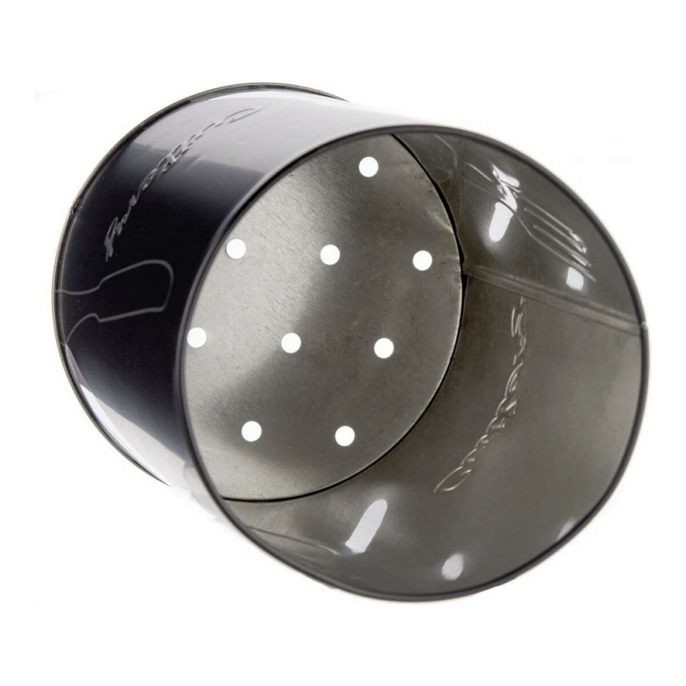 Abtropfbehälter für Besteck Kinvara 92331 Schwarz Silberfarben Metall 1 L