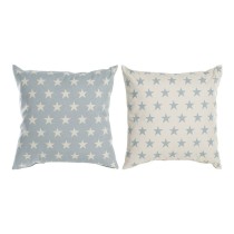 Coussin DKD Home Decor Bleu 60 x 10 x 60 cm Etoiles Blanc (2 Unités)