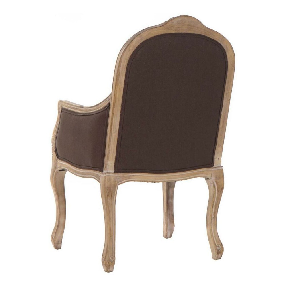 Siège DKD Home Decor Marron Naturel Brun foncé Bois d'hévéa 62 x 55 x 100 cm 63,5 x 49,5 x 102 cm