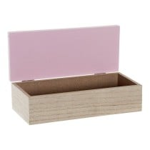 Dekorative Box DKD Home Decor natürlich Aluminium Holz MDF 22 x 6 x 9 cm (2 Stück) (1 Stück)