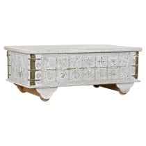 Table d'appoint DKD Home Decor MB-182010 Blanc Doré Métal Bois de manguier 115 x 60 x 45 cm