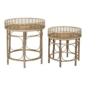 Beistelltisch DKD Home Decor Rattan (2 pcs)