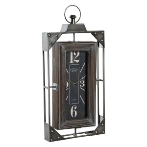 Wanduhr DKD Home Decor Loft Holz Eisen (29 x 6.5 x 61 cm)