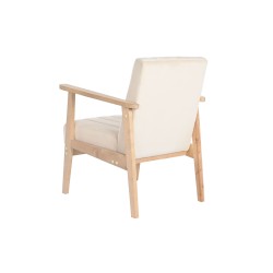 Armchair DKD Home Decor Beige Natural Pinewood 63 x 68 x 81 cm