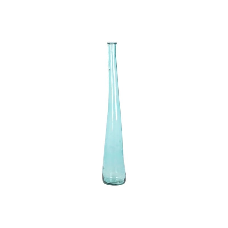 Vase DKD Home Decor 18 x 18 x 120 cm Bleu ciel Verre trempé