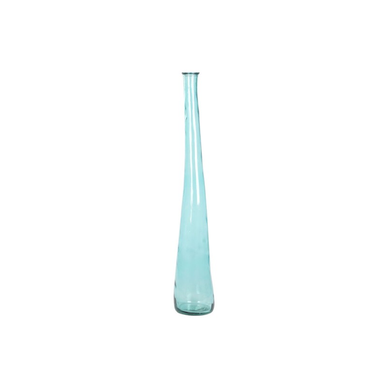 Vase DKD Home Decor 18 x 18 x 120 cm Himmelsblau Verre trempé