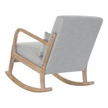 Fauteuil DKD Home Decor MB-179429 Gris Naturel Gris clair Bois d'hévéa Sixties 66 x 88 x 78 cm