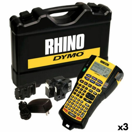 Portable Electric Label Maker Dymo Rhino 5200 Briefcase (3 Units)