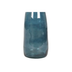 Vase DKD Home Decor 18 x 18 x 80 cm Blau Verre trempé