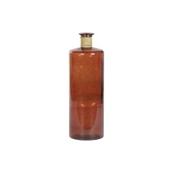 Vase DKD Home Decor Terracotta Rope Tempered Glass 25 x 25 x 75 cm