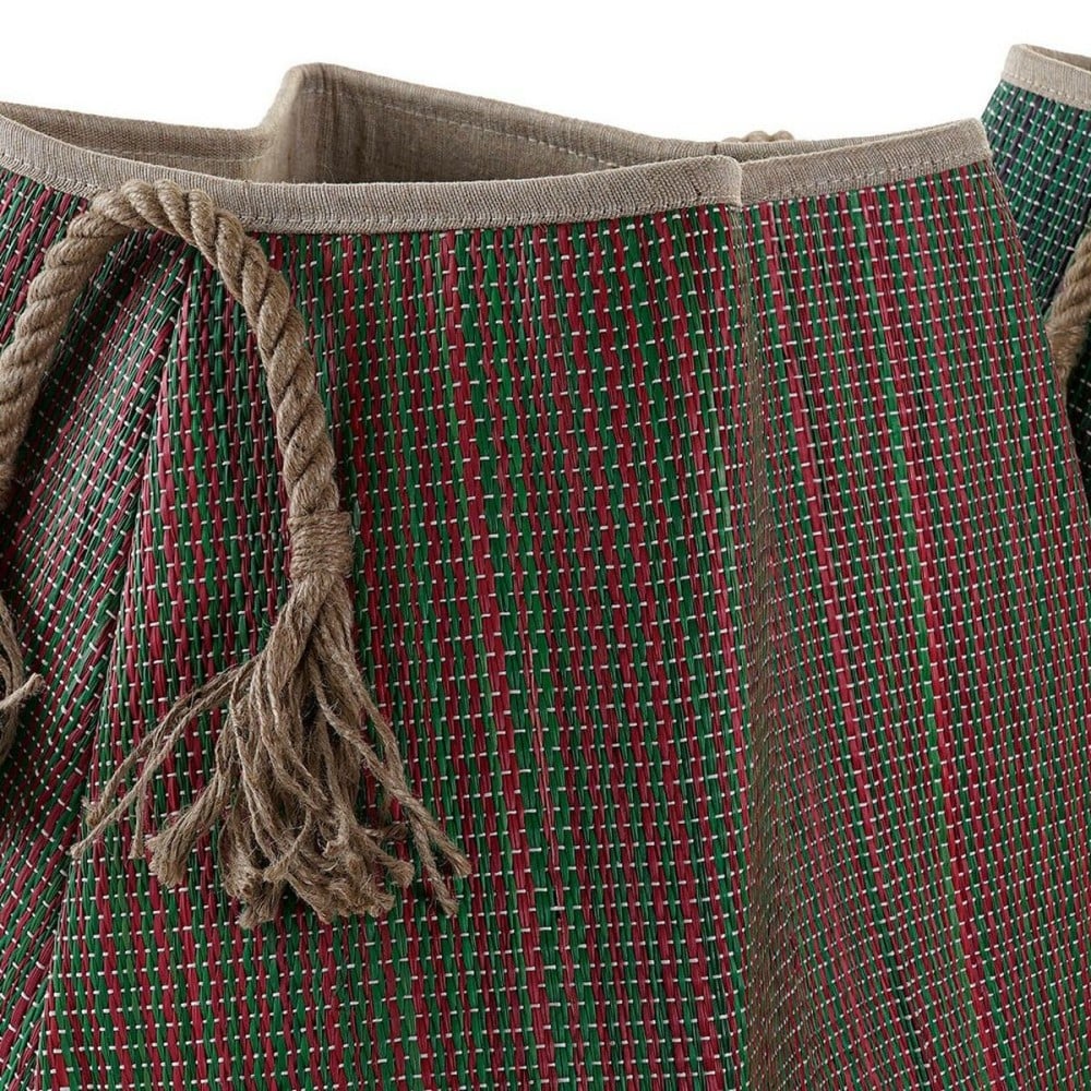 Panier DKD Home Decor 8424001834440 Rouge Marron Vert Fibre naturelle 40 x 40 x 38 cm Boho (2 Unités)