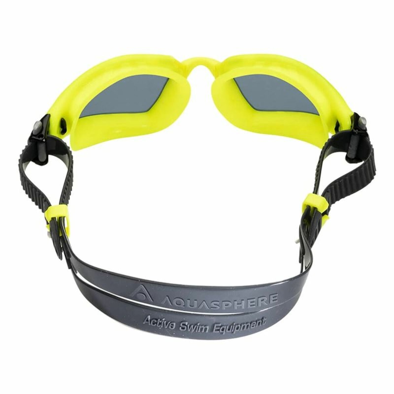 Adult Swimming Goggles Aqua Sphere Kayenne Pro Dark Yellow Black One size