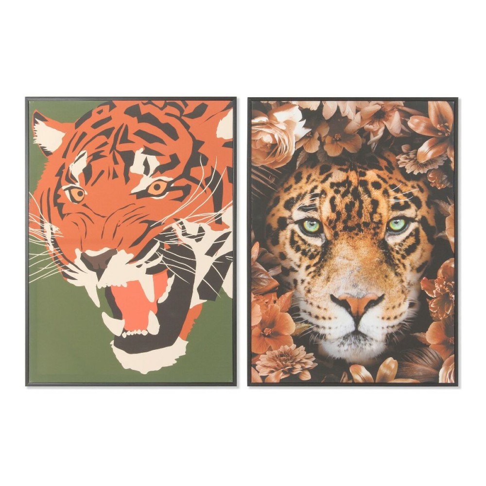 Bild DKD Home Decor 52 x 2,7 x 72 cm Tiger Moderne (2 Stück)