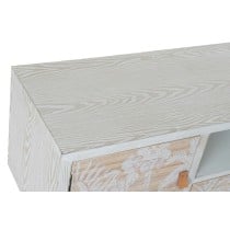 Meubles de télévision DKD Home Decor Blanc Bois Bambou (140 x 40 x 51 cm)