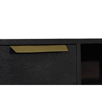 TV-Möbel DKD Home Decor 8424001827138 Schwarz Gold Metall Mango-Holz (147 x 40 x 51 cm) (147 x 38 x 51 cm)