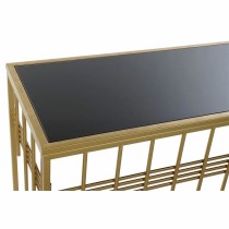 Console DKD Home Decor Verre Noir Doré Métal 120 x 40 x 81 cm