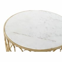 Centre Table DKD Home Decor Glamour White Multicolour Golden Marble Iron 87 x 87 x 51,5 cm