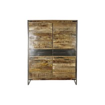 Armoire DKD Home Decor 8424001857029 120 x 41 x 161 cm Naturel Noir Acier Bois de manguier