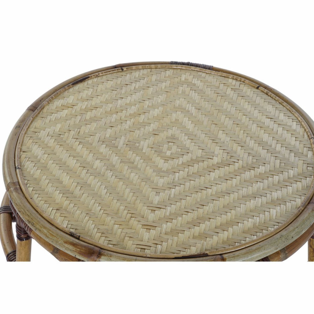 Beistelltisch DKD Home Decor Bambus Rattan (60 x 60 x 42 cm)