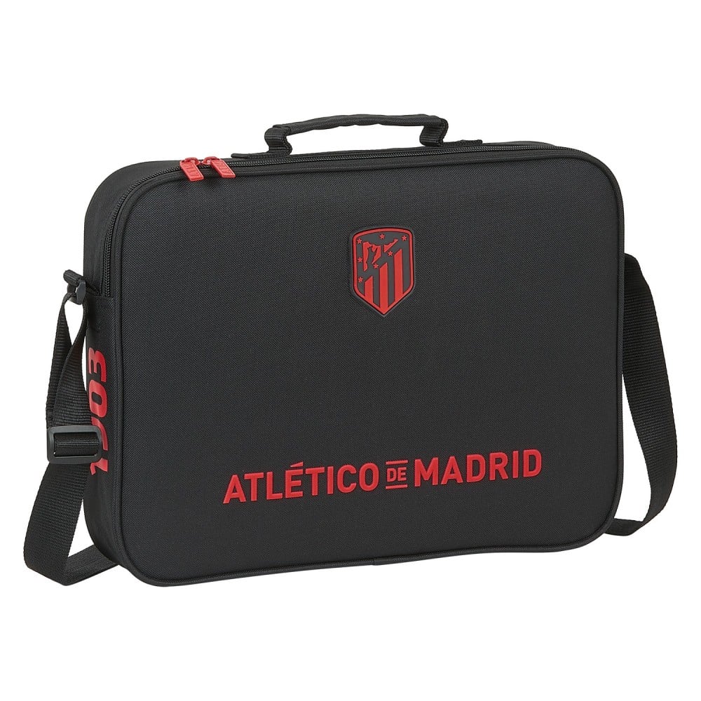 School Satchel Atlético Madrid Black (38 x 28 x 6 cm)