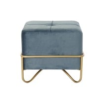 Banquette DKD Home Decor 8424001850921 Bleu Multicouleur Doré Mousse Métal Bois MDF 42 x 42 x 38 cm