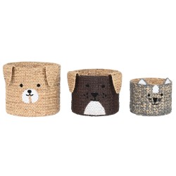 Set de basket DKD Home Decor 40 x 40 x 37 cm animaux