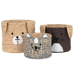 Basket set DKD Home Decor 40 x 40 x 37 cm animals